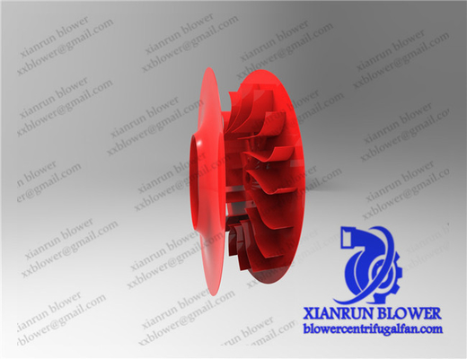 Parti centrifughe rosse curve a rovescio del ventilatore della ruota a palette degli accessori del ventilatore centrifugo